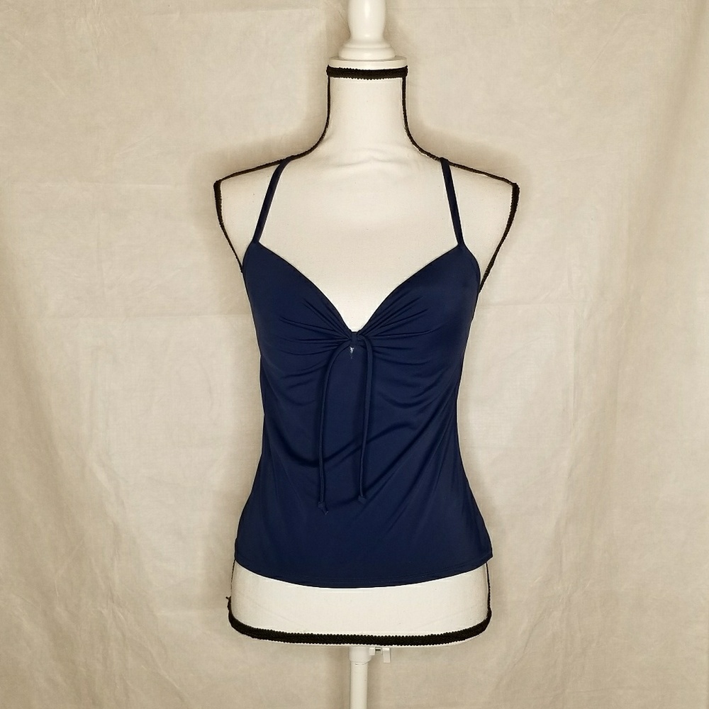 NWOT VS Midnight Blue Tankini Adjustable Strap 36B